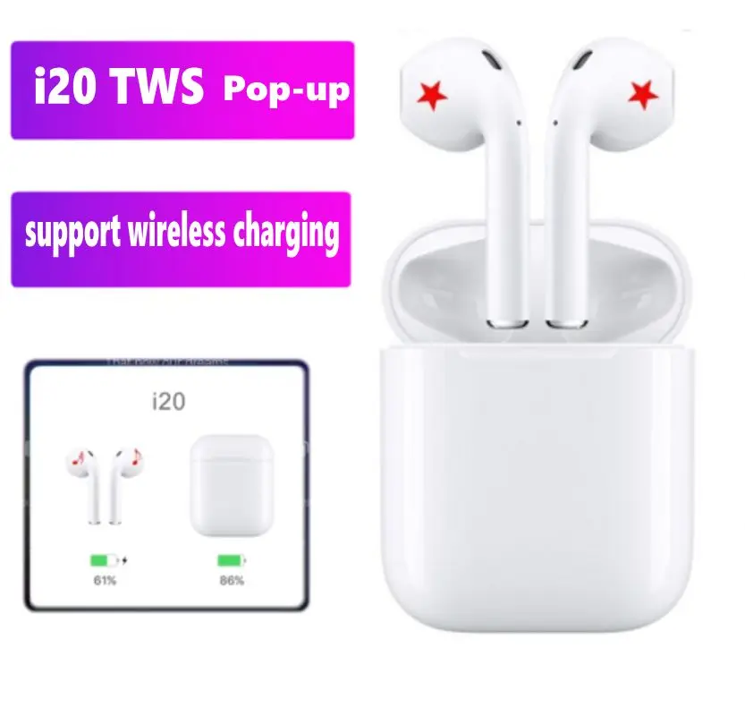 

i20/i7s/i9/i10/i11/i12/i14/i15 TWS Wireless Bluetooth Earphone Earbuds Headset With Charging Box Twins Earpieces for Smart Phone