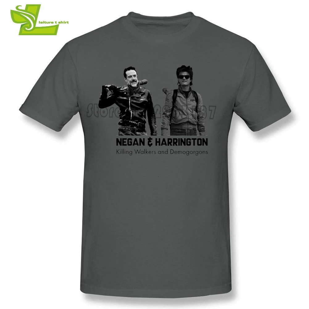 Negan и Harrington взрослых Футболка Популярные упражнения свободные топы Для мужчин