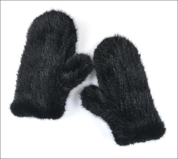 

Genuine Mink Fur Glove Gloves Mitten New Fur Design for this Winter 6colors