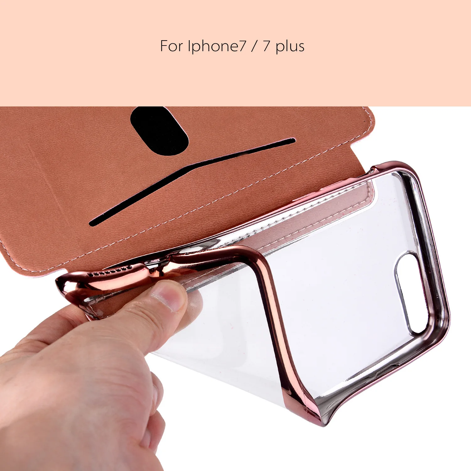 Jewelled Phone Case For Iphone 7 Case Iphone XR XS Max 8 6S Plus Glitter With Card Pocket Leather Back Cover For Iphone X Case