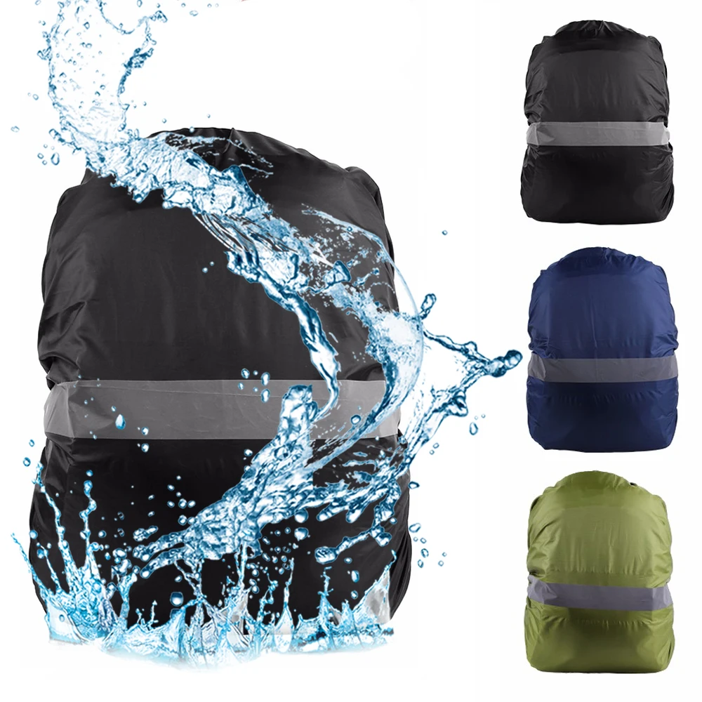 

Camping Backpack Rain Cover 35L 45L Reflective Waterproof Bag Cover Travel Dustproof Rainproof Night Safety Light Covers for Bag