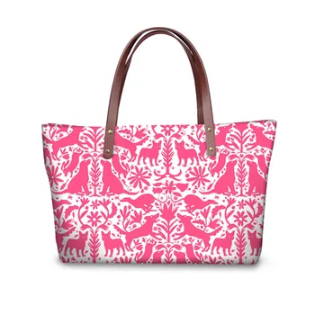 

Customized Women Handbags Dog Otomi Print Casual Tote Bags for Women 2019 Ladies Large Shoulder Bag Party Bags Bolsa Feminina