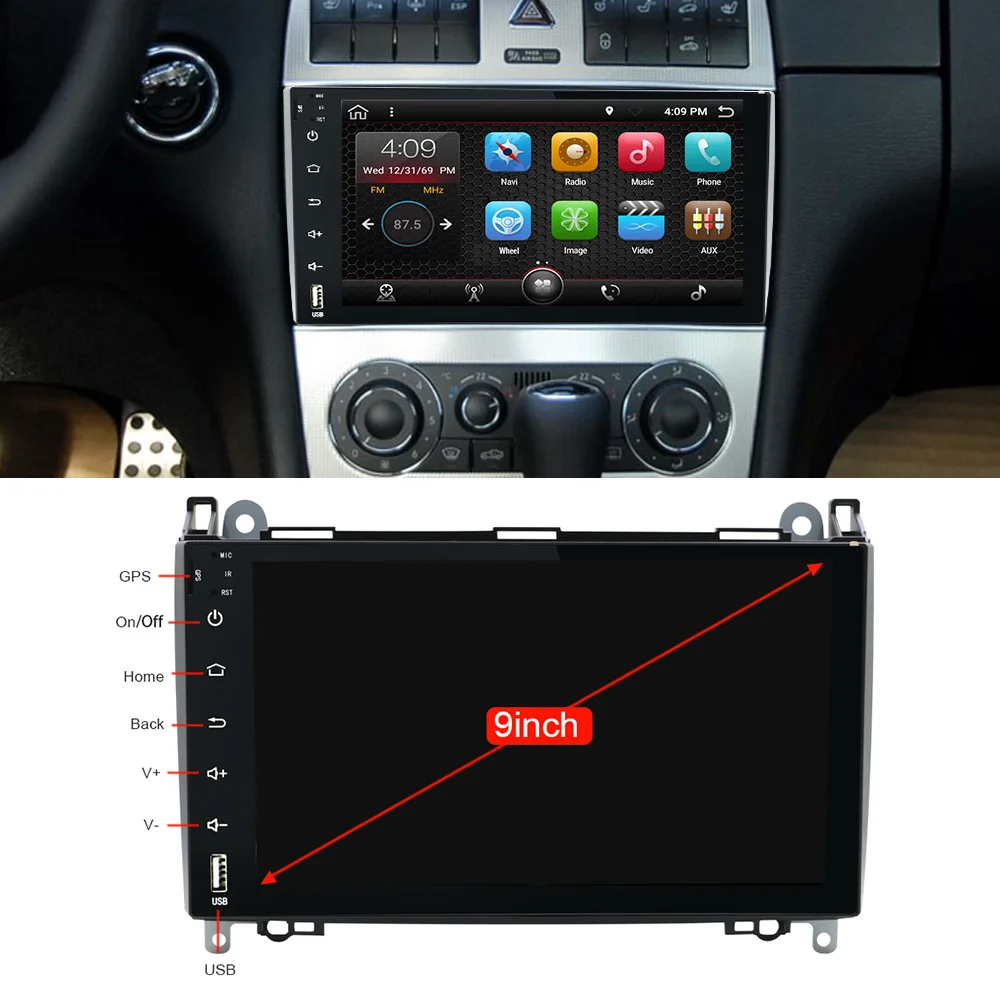Excellent Car DVD Multimedia Android 9.0 2din Auto Radio For Mercedes Benz B200 A B Class W169 W245 Viano Vito W639 Sprinter W906 WIFI GPS 1 Excellent Car DVD Multimedia Android 9.0 2din Auto Radio For Mercedes Benz B200 A B Class W169 W245 Viano Vito W639 Sprinter W906 WIFI GPS 1