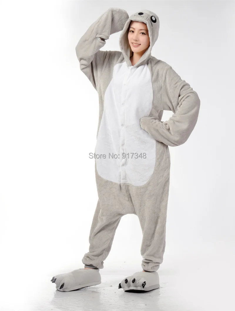 Adults Sea Lion Sea Dog Animal Costume Men Kigurumi Women Onesies Pajamas Jumpsuit for Halloween Christmas
