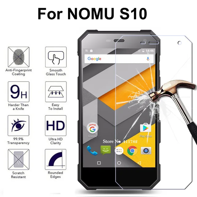 

For NOMU S10 Screen Protector Tempered Glass Film Anti-Explosion 9H Premium Protective Films Case Protective Glass For NOMU S10