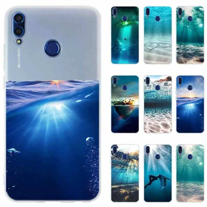 

Phone Case Silicone Cover for Huawei Honor 20 9X pro 10 9 lite 9i 8a 8X Max 8C 7X 7A Pro 6X V20 PLAY Light through the sea