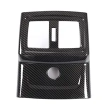 Estilo Fibra de carbono Para BMW x1 F48 plástico ABS Linha Ac Saída de Ventilação Traseira Tampa Guarnição Acessórios Para BMW x2 f47