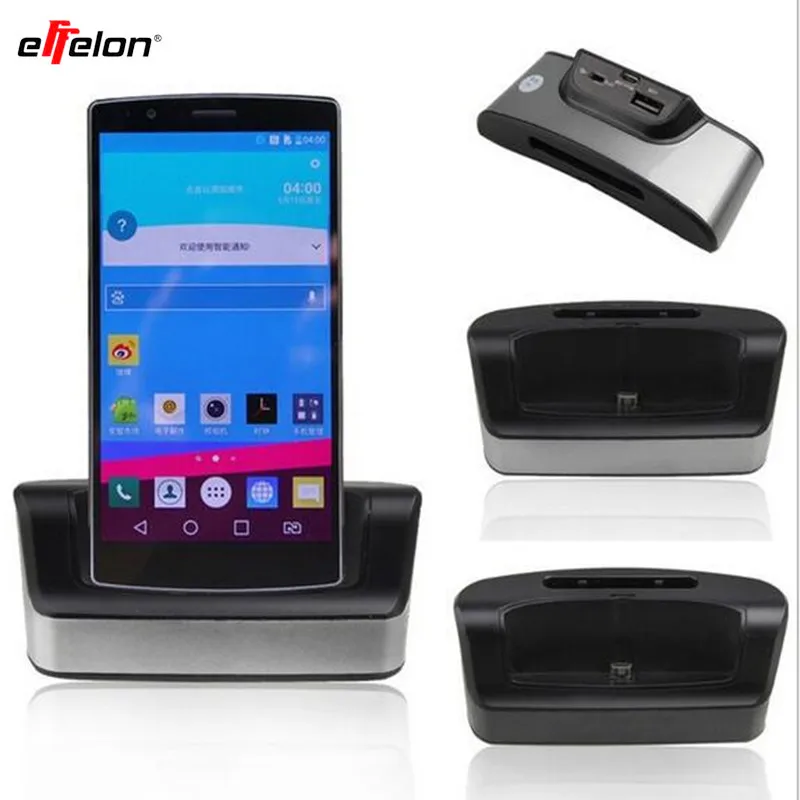 

effelon Dual Sync Phone Battery Charger Cradle Dock Station Stand + OTG Function + USB Cable For LG G4
