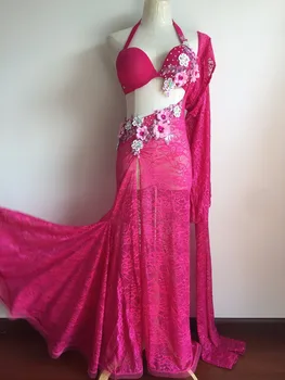 

Bellydance oriental Belly Indian gypsy dance dancing costume costumes clothes bra belt chain scarf ring skirt dress set suit 310