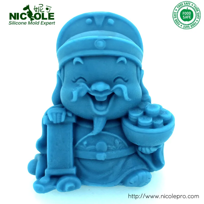 

DIY 3D God Fortune Soap Mold Silicone Chocolate Resin Mould