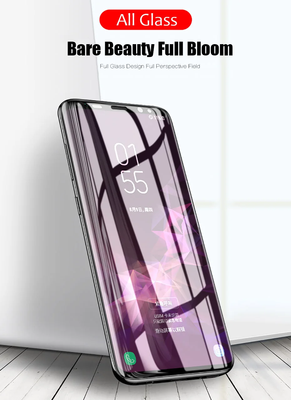 MOUSEMI Tempered Glass For Samsung Galaxy S8 Plus S6 S7 Edge 3D Full Curved Protective Glass On For Samsung S8 Note 8 9 Glass S9 (1)