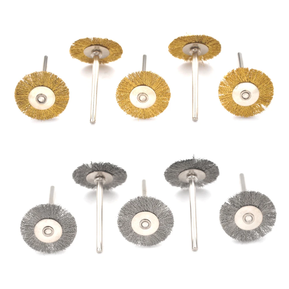 5PCS 22MM Brass Wire Wheel Brushes Polishing Tool For Die Grinder