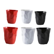 Modern Fashion Irregular Trash Can Plastic Wastebasket Dustbin for Home Office Car