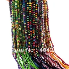 Торговля, 50 шт в наборе, Красочные небольшие деревянные бисера браслет дружбы B101