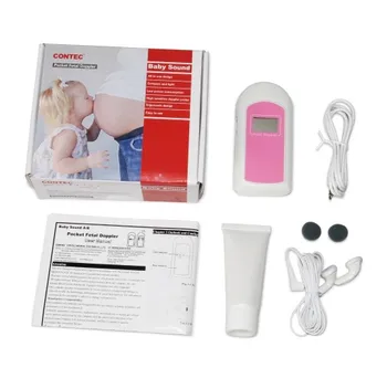 

2017 Contec BABYSOUND B Pocket Fetal Heart Doppler US FDA Approved LCD Gel + Headset