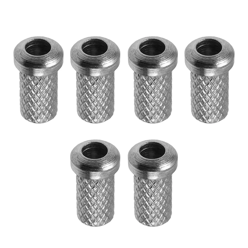 Finest Pack of 6 Iron Guitar Through Body Ferrules Bushings for Fender Electric Guitar Parts