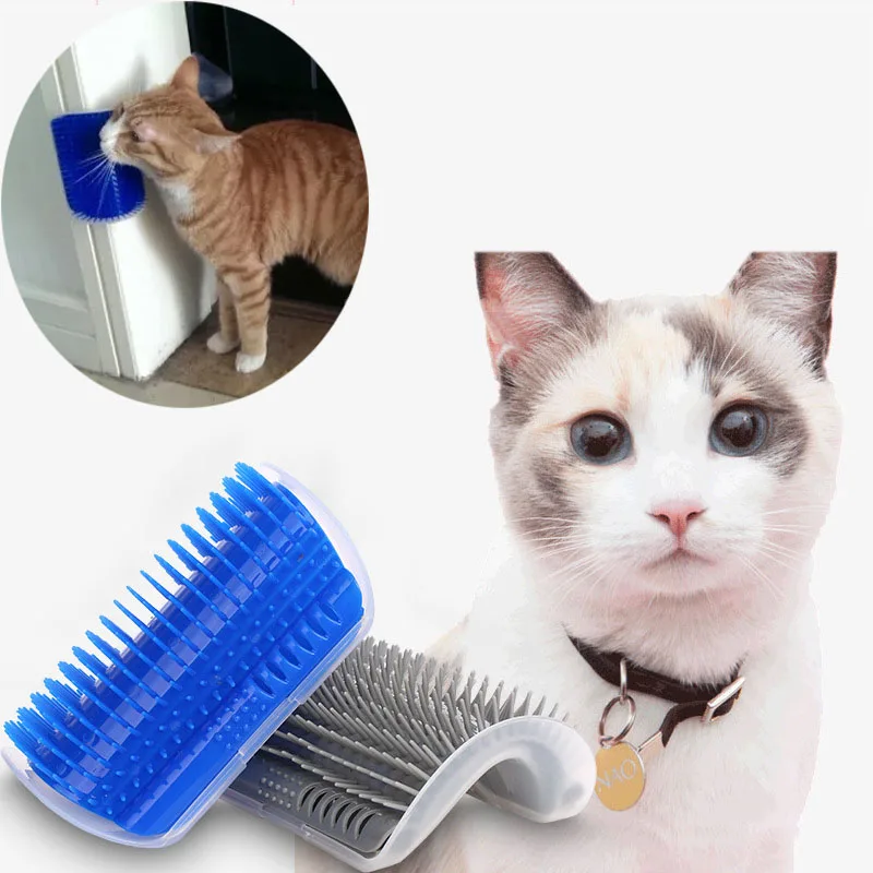 Самогруммер для кошек С Кошачьей Мятой питомца щенка котенка угловая щетка ухода