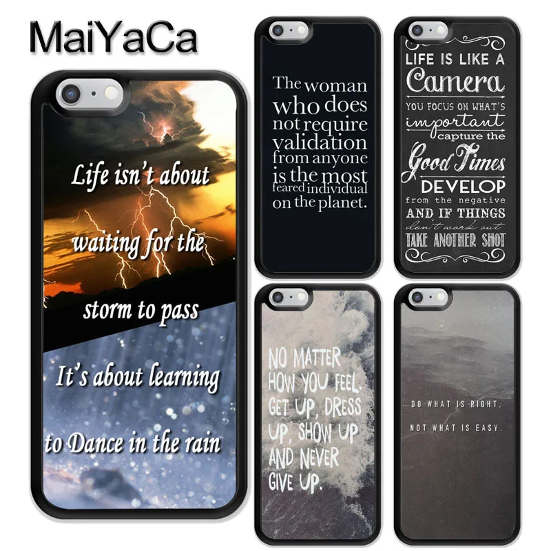 MaiYaCa INSPIRATIONAL POSITIVE QUOTE SWEET TPU Phone Case Fundas For