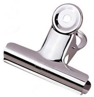 

12pcs Office supplies stainless steel round steel clamp 22MM long invoice clip wholesale