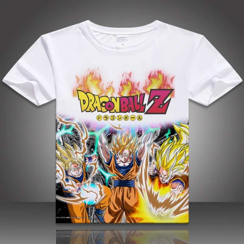 

Dragon Ball Z T shirt Dragonball Anime Super Saiyan Breathable Cosplay Costume Cartoon Summer Tshirt Men/Women Tops Tee shirt