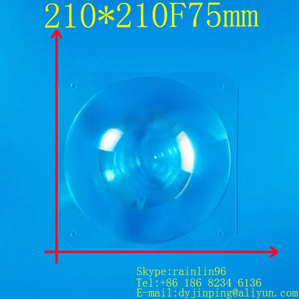 

Solar concentrator lens 210*210mm focal length 75mm high-power condenser temperatures Easy to ignite wood free shipping
