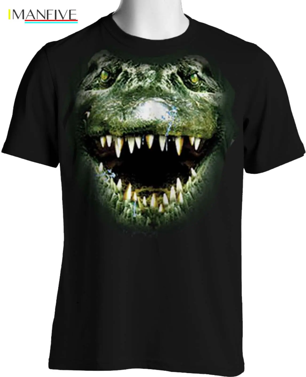 

Alligator Face T Shirt Crocodile Teeth Big Mouth Oversize Graphic Small to 6XL