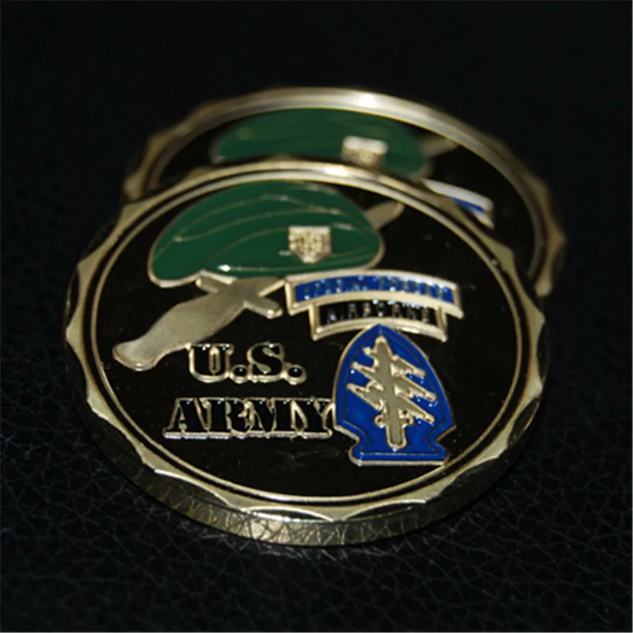Army Ranger Green Beret SFG Special Forces Grp De Oppresso Liber Challenge Coin (10)