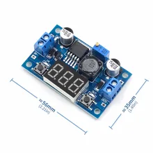 LM2596 Buck Step Down Power Converter Module LED Digital Voltmeter Display Adjustable Board DC-DC 2A Short Circuit Protection