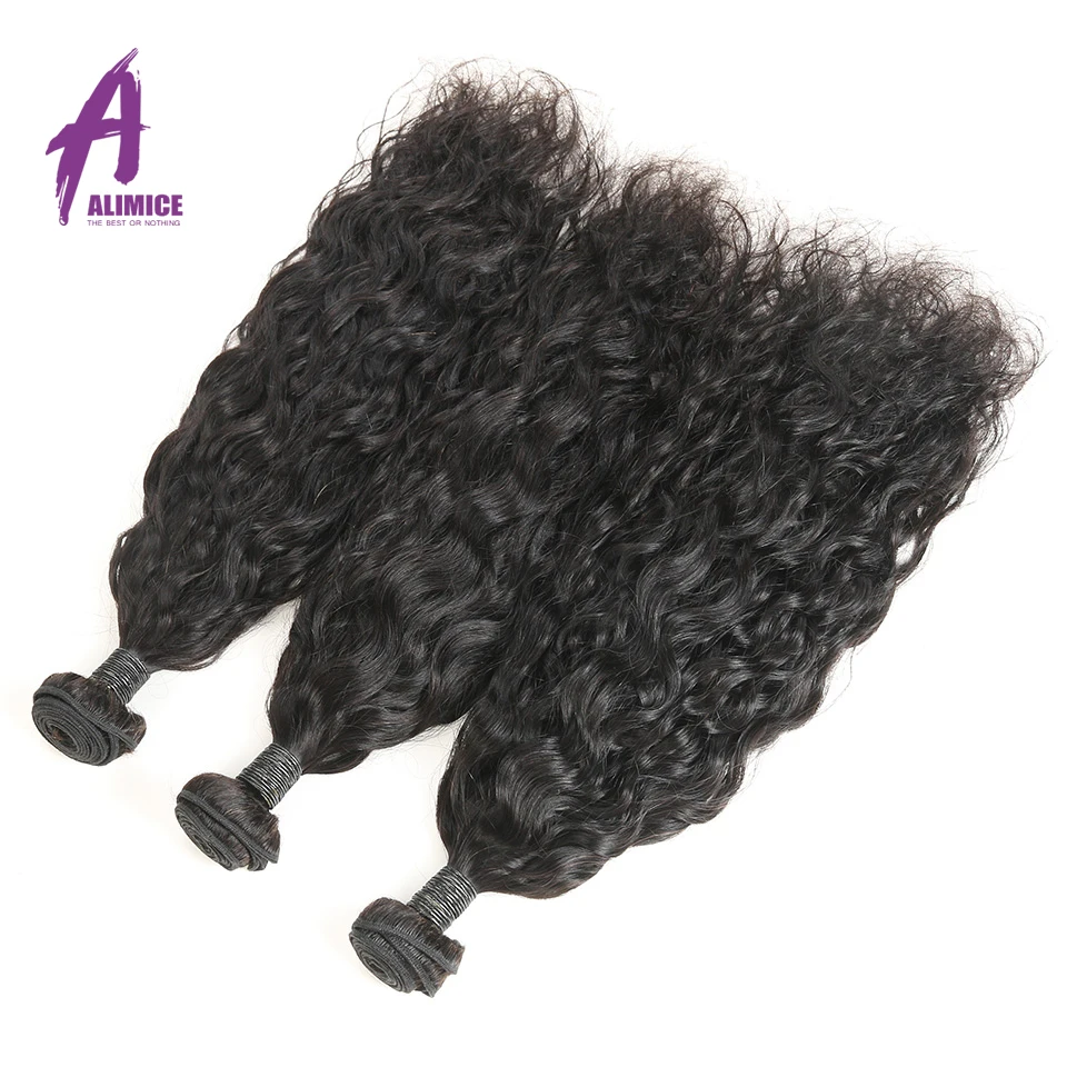 Alimice Hair Bundles Brazilian Wet And Wavy Human Hair 4 Bundles Deal 100% Remy Human Hair Weave Bundles 8-30inch Can Be Dyed (13)