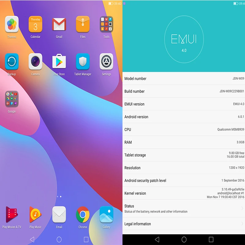 Глобальная ПЗУ 8 0 &quotоригинальный huawei Honor Tablet 2 MediaPad T2 Pro планшетный ПК WiFi