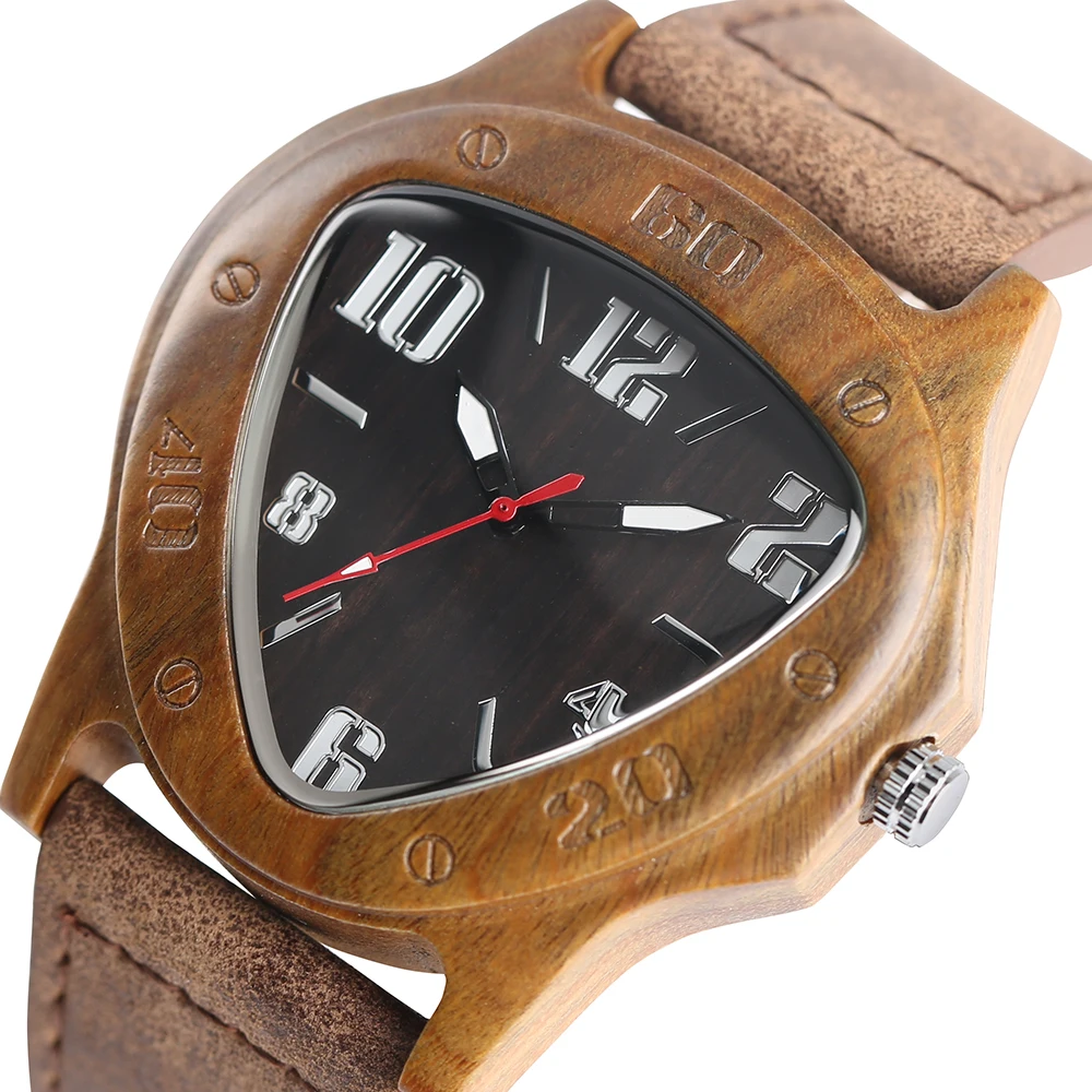 YISUYA Handmade Bamboo Wood Wrist Watch Inverted Triangle Case Sport Men's Watches Nature Wooden Timber Clock Relogio Gift Bag 1 (21)