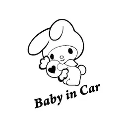 Автомобиля stying 9.5 см * 11.5 см творческий милый мультфильм напоминает ребенок в машине хвост Наклейки для автомобиля 11 Цвет JDM
