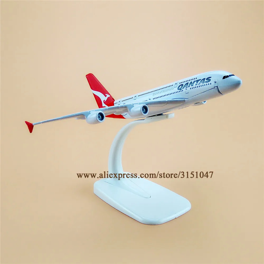 Модель самолета авиакомпании Qantas Spirit Of Australia A380 из металлического сплава модель