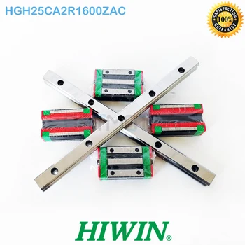 

100% Genuine HIWIN 25mm HGR25 Linear Guide 4pcs 1600mm Guideway 8pcs HGH25CA Slide Carriage HGH25CA2R1600ZAC