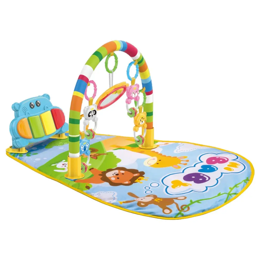 

Baby Gym Frame Fitness Play Mat Game Pad Kick Play Piano With Pedals Children Music Crawling Playing Carpet Early Education Toys