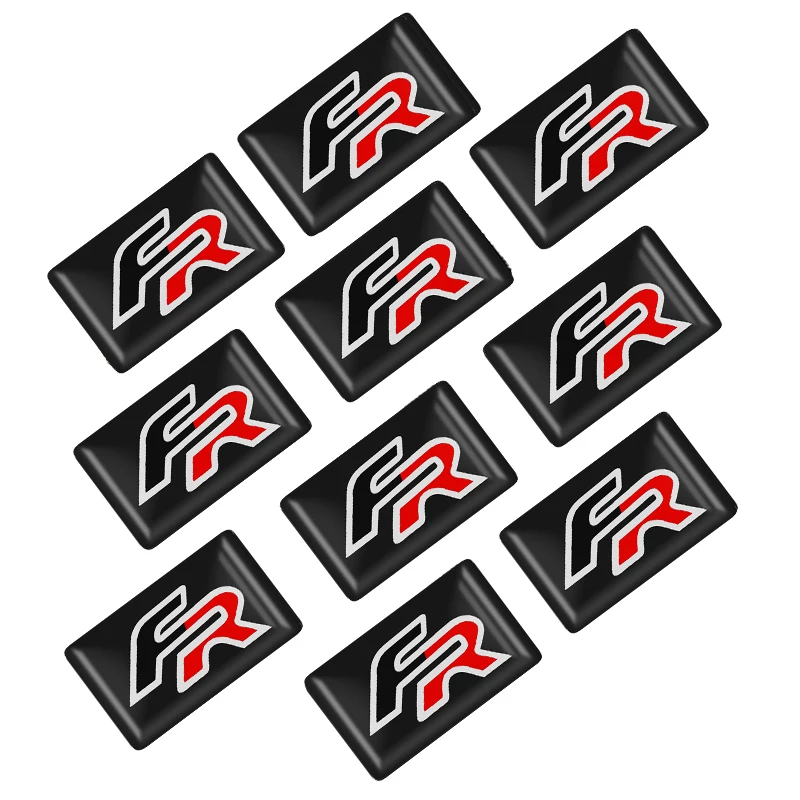 

10Pcs 3D FR Auto Car Stickers Badge Emblem decoration For Seat leon FR Ibiza Altea Exeo Formula Racing Car Styling Accessories