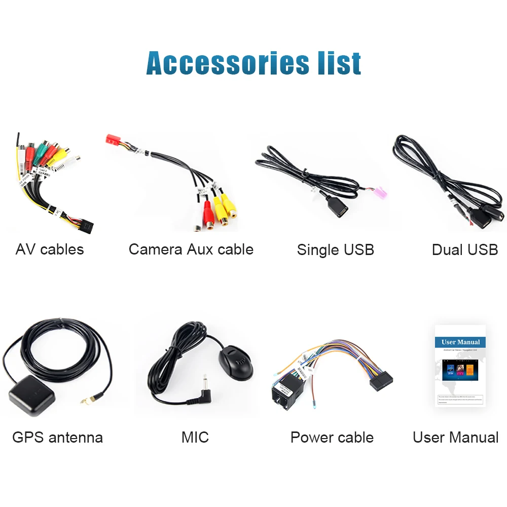 Sale Dasaita Universal 2 Din Radio Android 9.0 GPS Navigation 10.2" IPS Multi Touch Screen 1080P Video Car Stereo Multimedia System 5