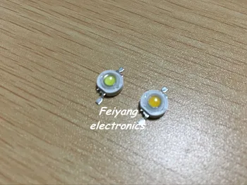 

100pcs 1W white LED Bulbs High power Lamp beads Pure White/Warm White 300mA 3.2-3.4V 100-110LM 30mil Taiwan Genesis Chip