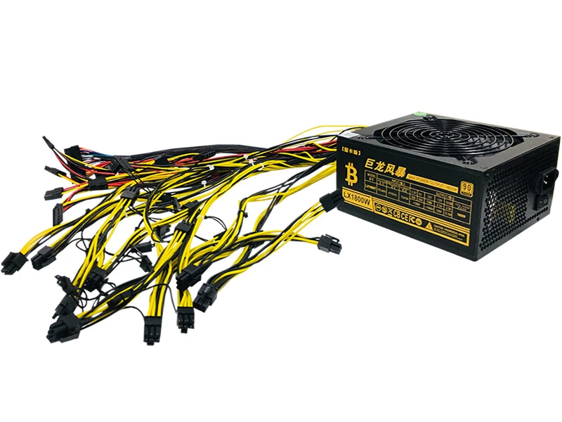 PC الخادم PSU Eth مينر حالة امدادات الطاقة 1800 W Monero تعدين البيتكوين تزوير Cryptocoin ل RX470 480 570 GTX 1060 1080 6 GPU بطاقة