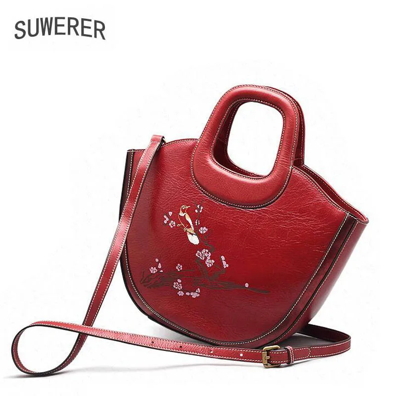 

Genuine Leather handbag 2017 new luxury embossed handbag Fashion Shoulder Messenger Bag Women's handbags