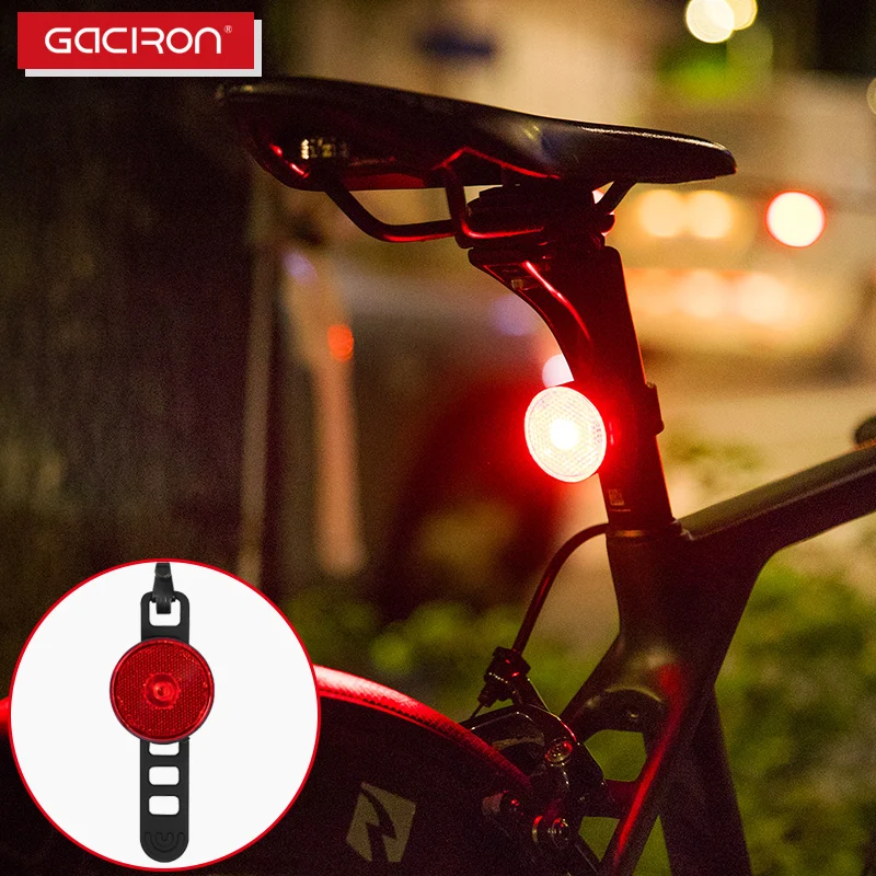 Gaciron Смарт индукция велосипедный сигнальный задний фонарь перезаряжаемый светодиодный фонарь MTB Задняя деталь велосипеда свет Водонепроницаемый Велоспорт Аксессуары