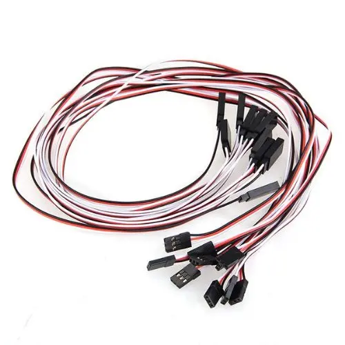 

WSFS Hot 10 Pcs 3 Pin Male to Female RC Servo Extension Cord Cable 50cm Length