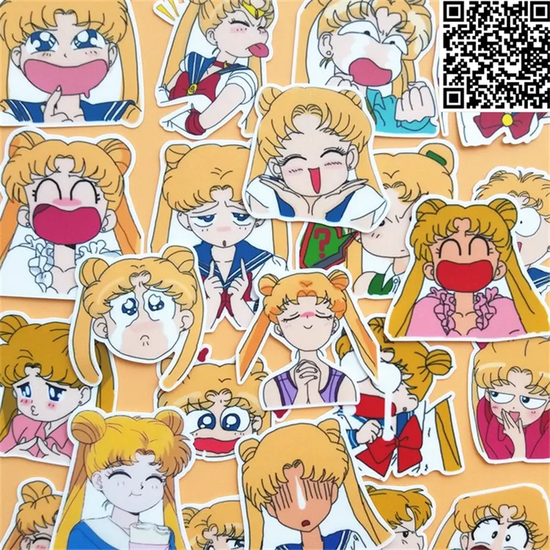 39 шт. наклейки на лицо красивой девушки для багажа скейтборда телефона ноутбука