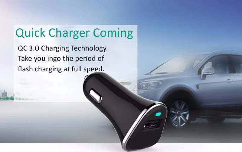 INGMAYA QC3.0 Quick Charge USB Автомобильное зарядное устройство 18 Вт быстрой зарядки для автомобиля Samsung Galaxy S6 S7 Edge Nexus htc адаптеры питания