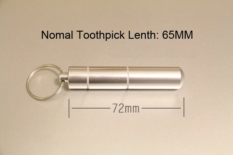 1 шт. металлический Карманный держатель для зубочистки из алюминиевого сплава с брелком Новая мода портативный дорожный брелок для ключей коробка для зубочистки