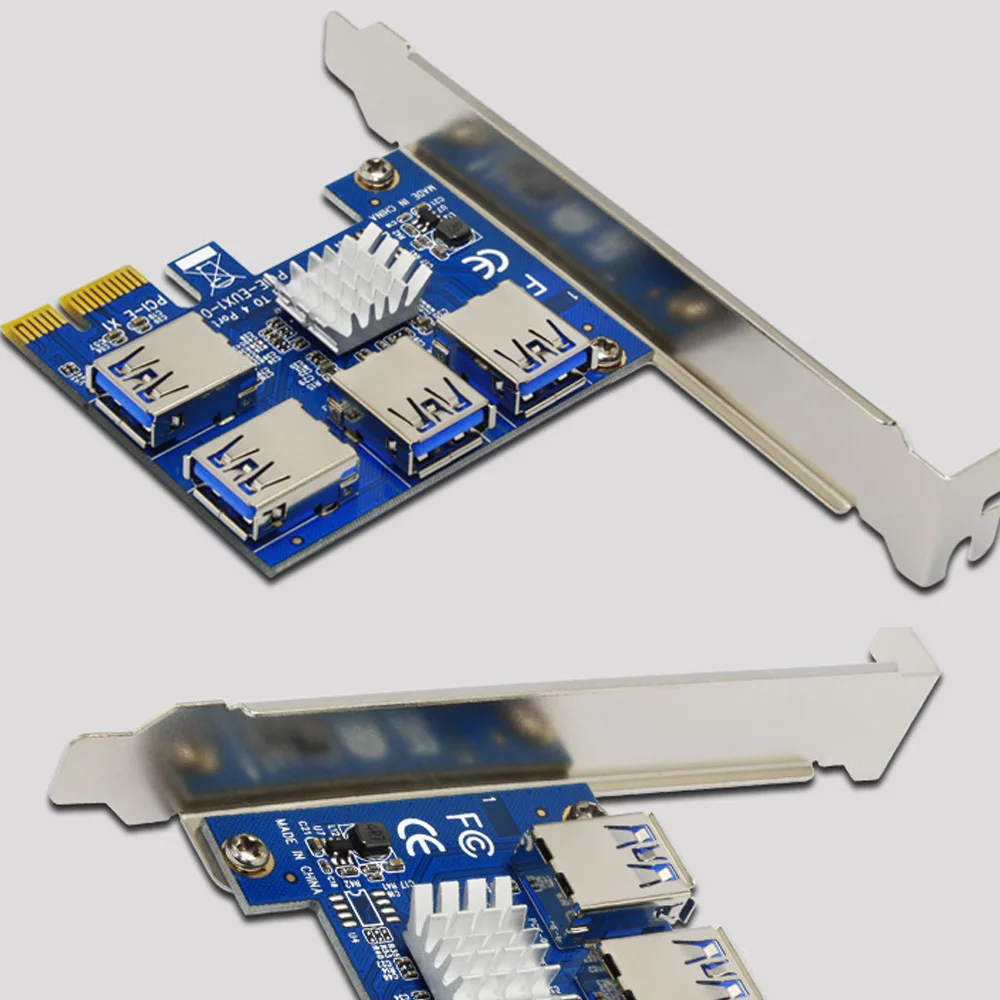 USB 3,0 PCI-E PCI Express 1-4 мультипликатор карты Express для DOS Linux Windows 7 8 10 1x до 16x расширитель Riser Card Adapter PCIE