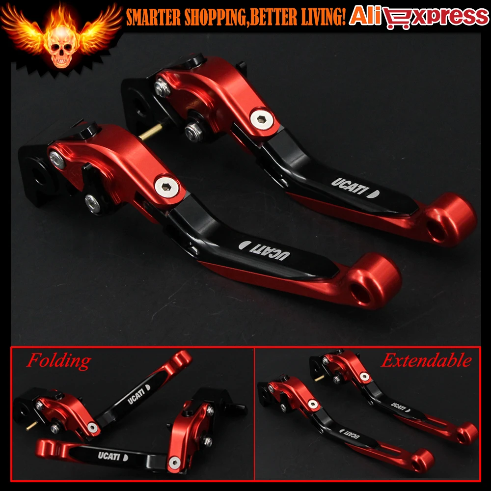 

Motorcycle CNC Lengthening Adjustable Brake Clutch Levers For Ducati 1098/S/Tricolor 2007-2008,848/EVO 2007-2013,S4RS 2006-2008