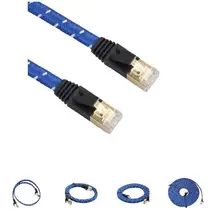 1/1.8/3/5/8/10/15/20M Cat7 Ethernet Internet Patch Cable Braide Twisted LAN Flat Cord For Computer Laptop GDeals