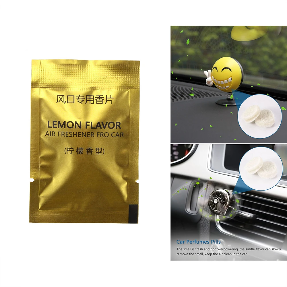 5 Pcs Car Lemon Fragrance Freshener Flavor Air conditioning Ventilation