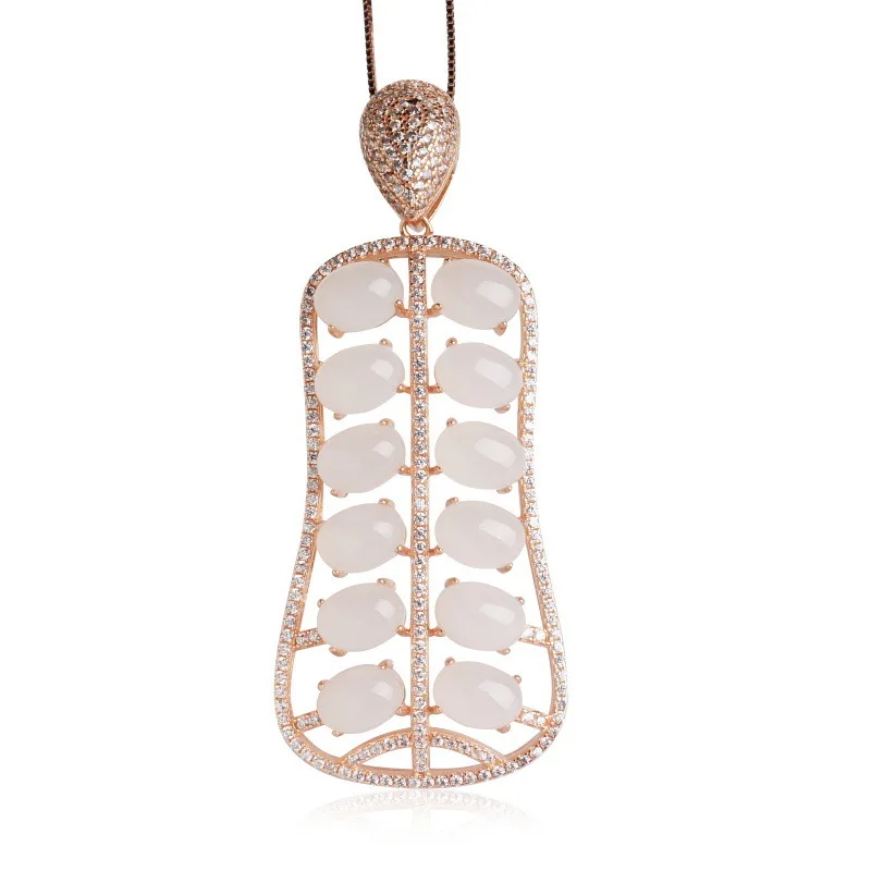 

2019 Sale Cluci Cage Pendants Asg Choker Necklace Pendant With Certificate Of 925 And Rose Fan Sautoir Qinghai Makings Hetian